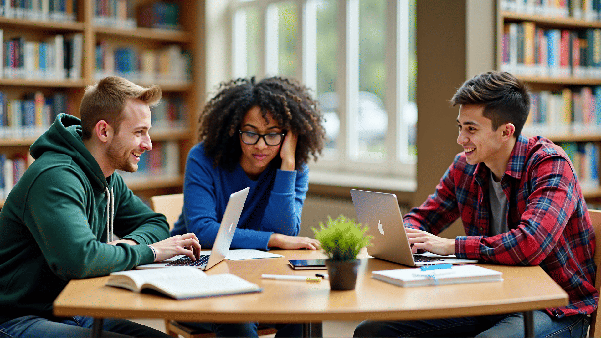 Students with laptops